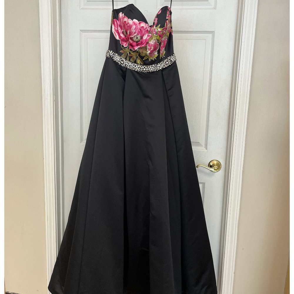 Jovani 39467 Black/Flowers SZ: 8